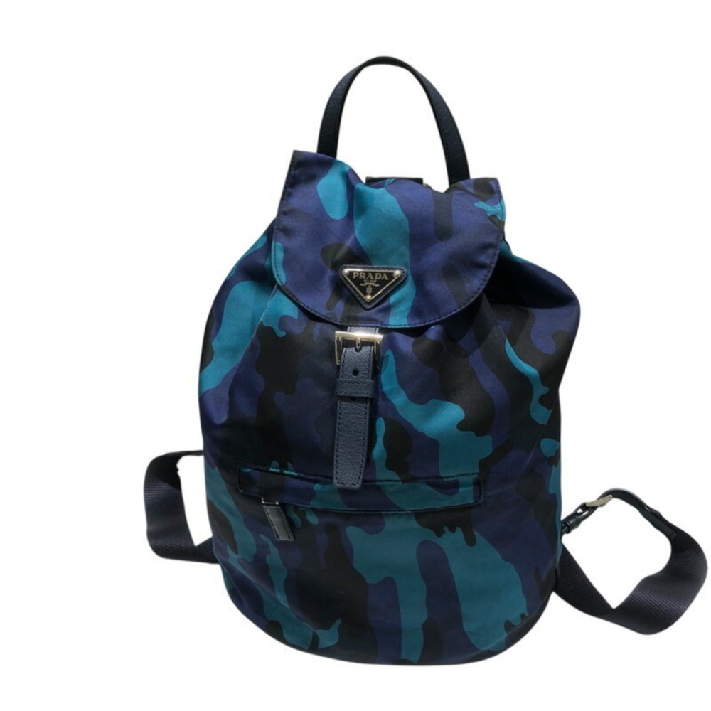 Prada Testo Nylon Backpack Blue